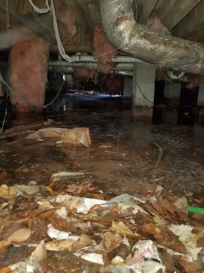 Crawl space flood assessment for Commercial Water Damage Restoration in Dakota Ridge
